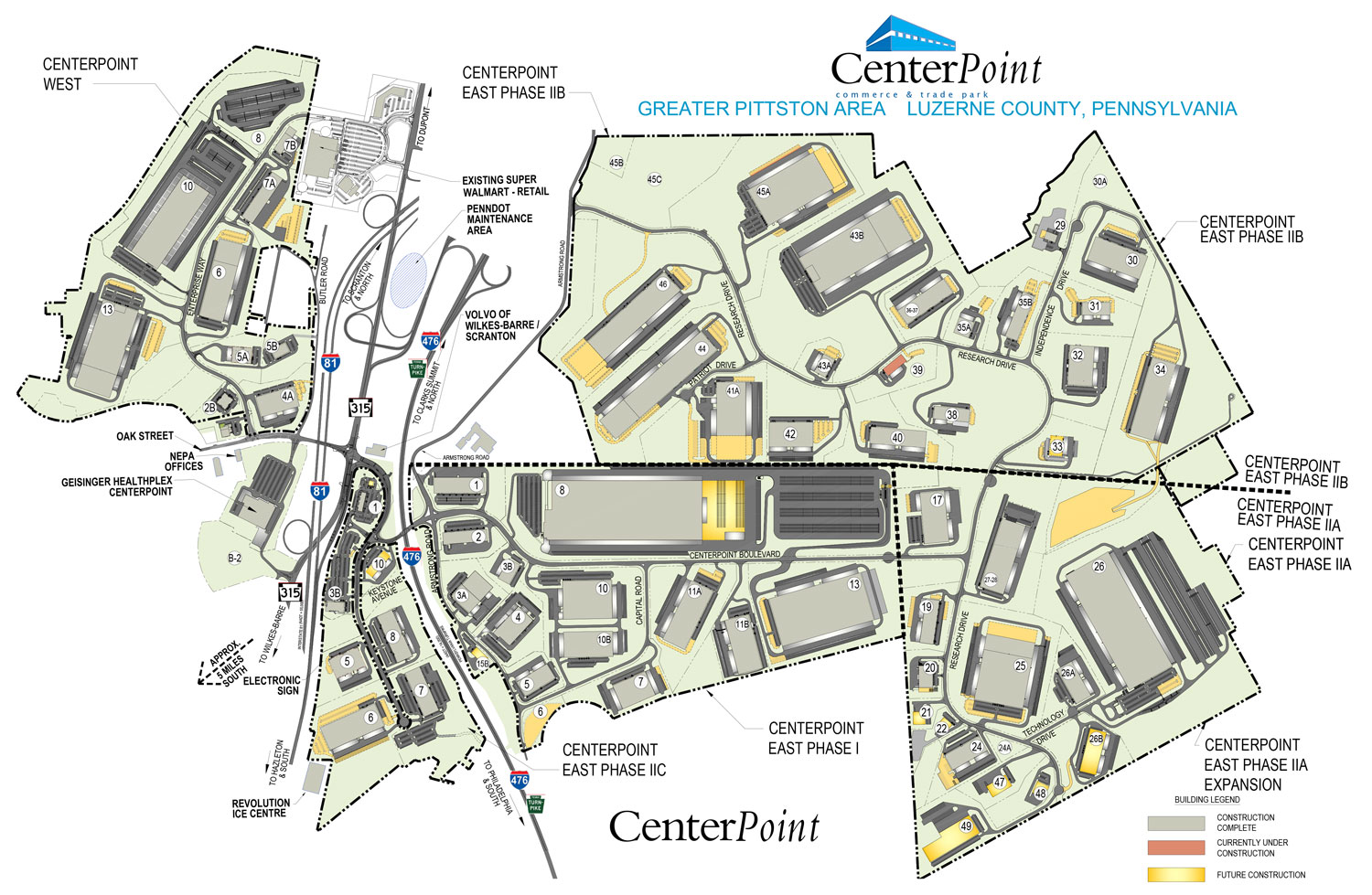 CenterPoint Commerce and Trade Park Map